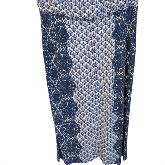 TORY BURCH Porter Dress | Size Small | Blue Geometric Print - Picture 10 of 14